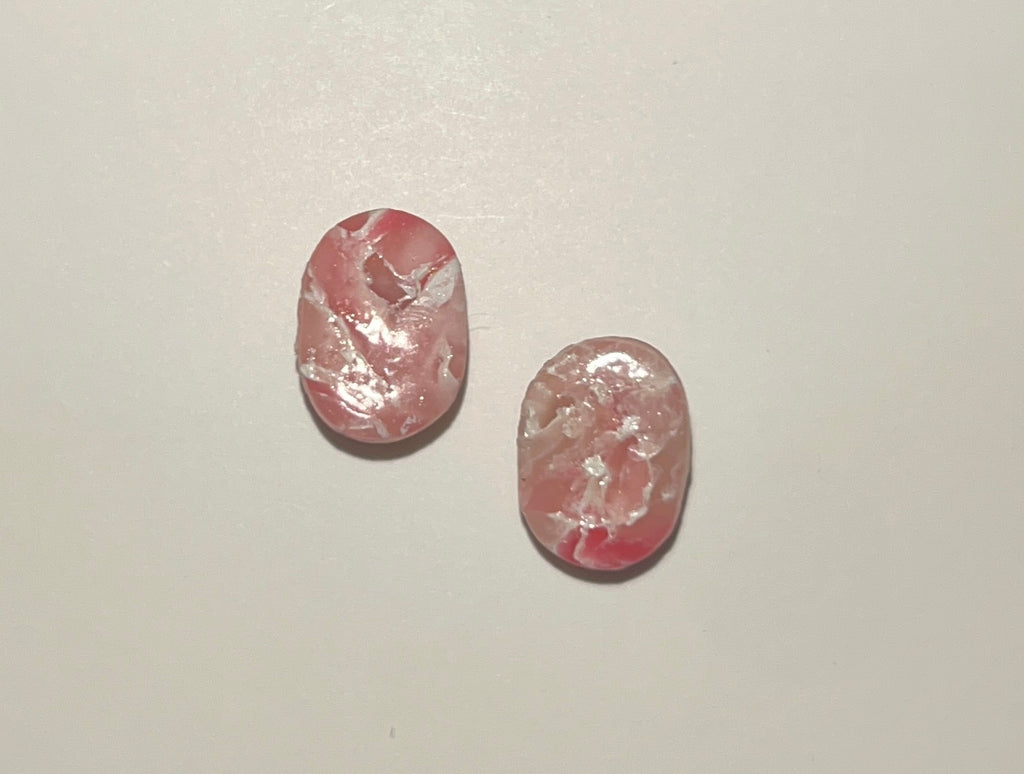 Rose Quartz Oval Studs