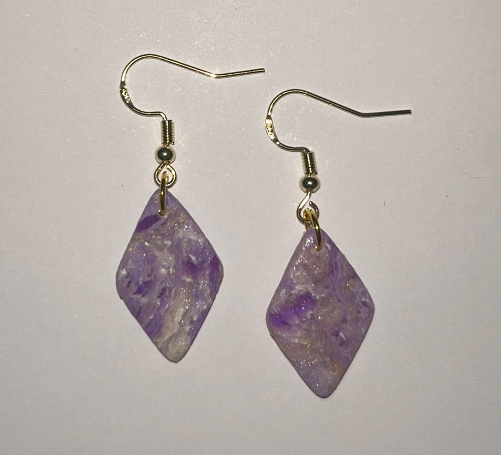 Amethyst Diamond Dangles