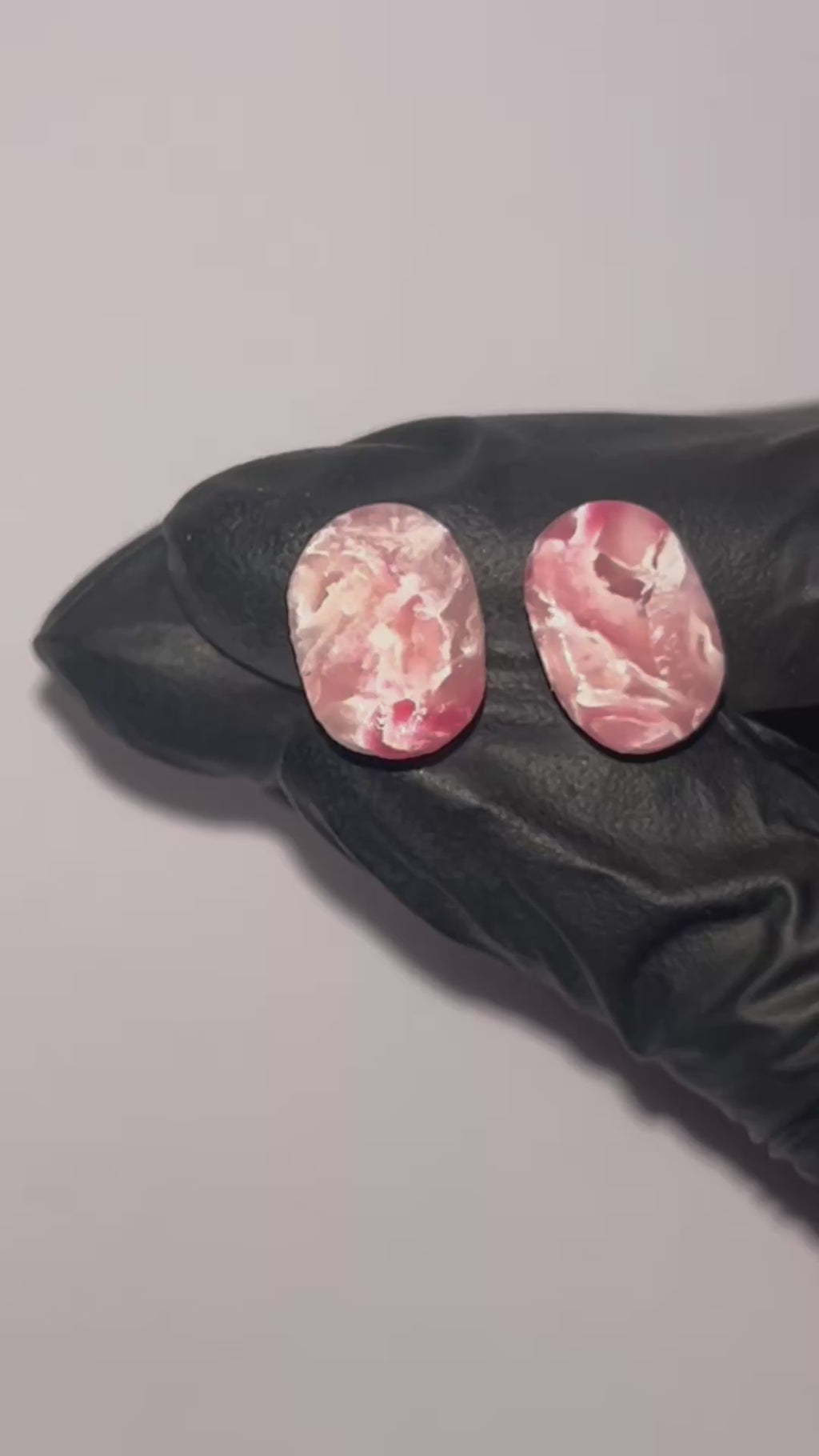 Rose Quartz Oval Studs
