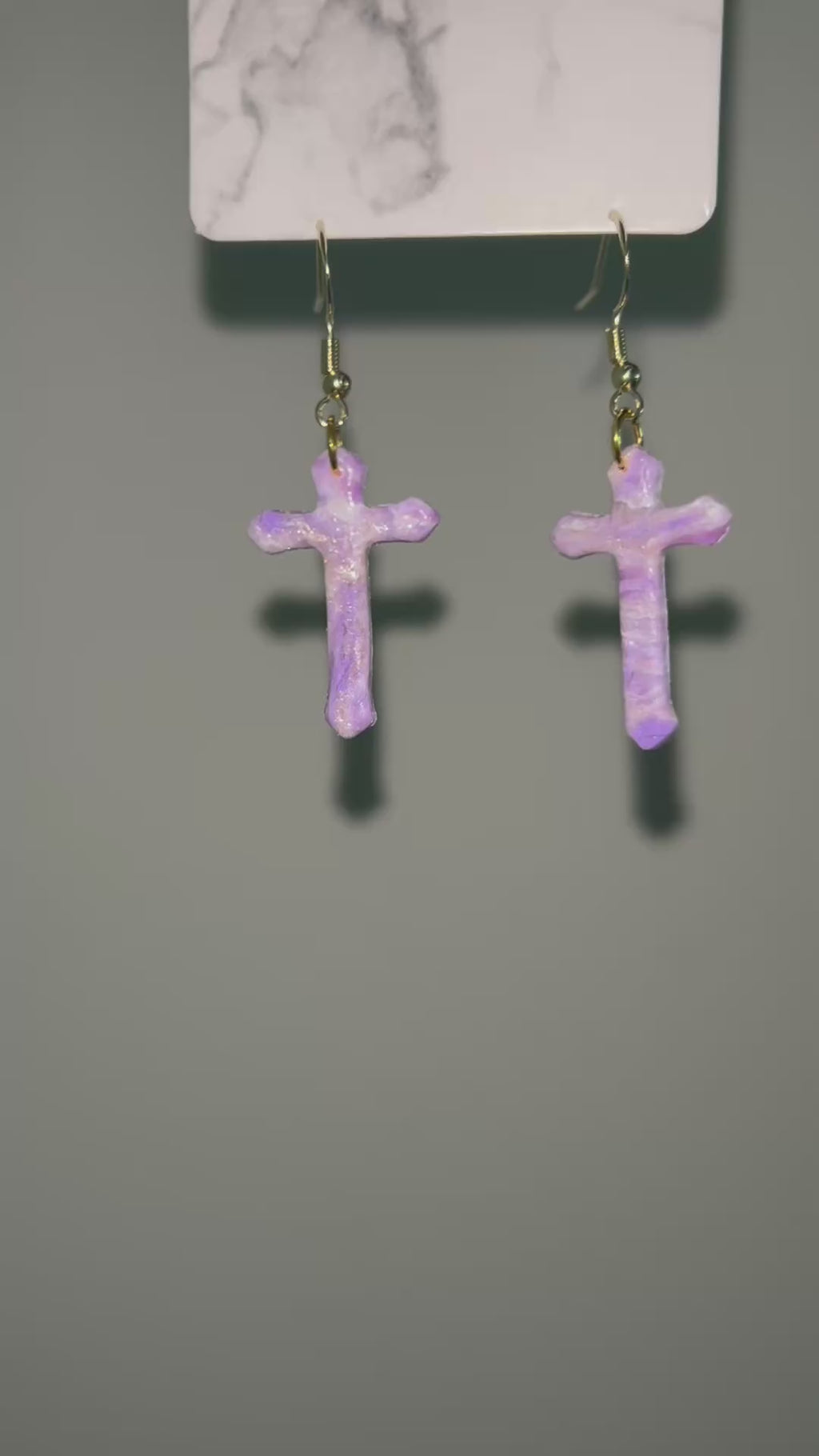 Amethyst Slender Crosses