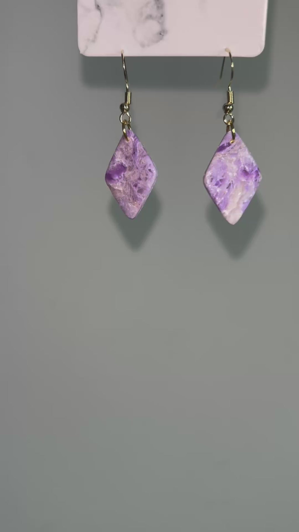Amethyst Diamond Dangles